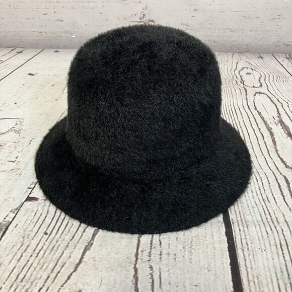 Vince Camuto Accessories - Vince Camuto Black Bucket Hat Womens One Size Fuzzy‎ Nylong Acrylic Blend